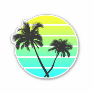 Retro Beach Palm Trees