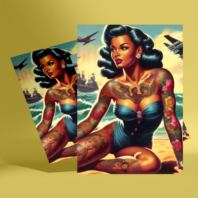 Retro Beach Pin-up Postcard (Creator Uploaded)