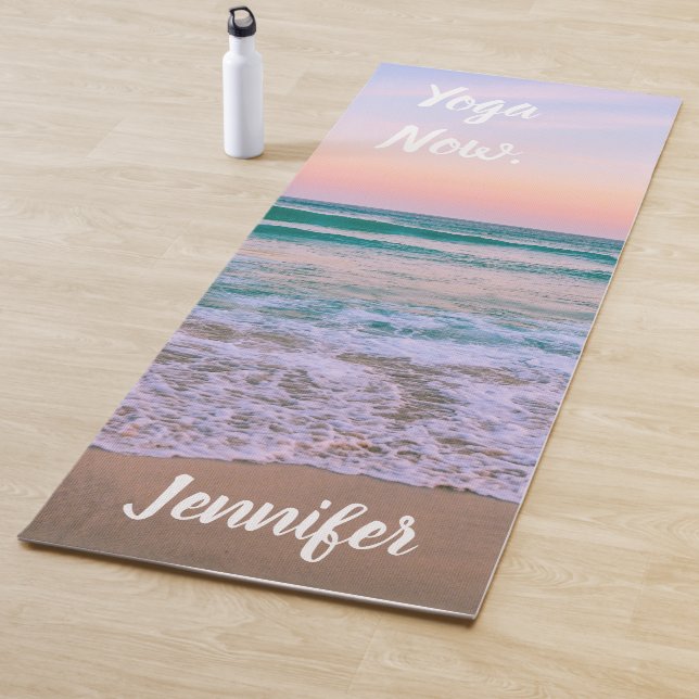 Retro Beach & Sand Personalised Yoga Mat (In Situ)
