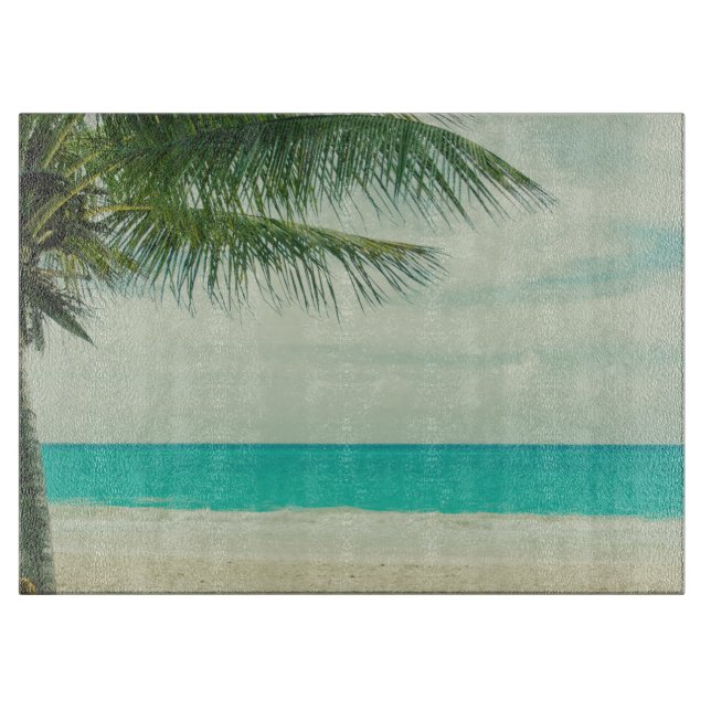 Retro Beach Theme Cutting Board (Front)
