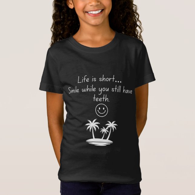 Retro Beach Vibe Smiley Face Tee - Funny Humour  (Front)