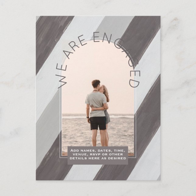 RETRO Beach Vibe Wedding Stationery PHOTO Postcard (Front)