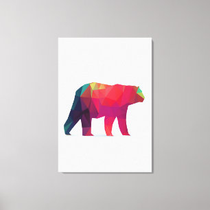 Retro Bear Canvas Print