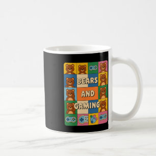 Retro Bears And Gaming Funny Bear Lover Video Game Coffee Mug
