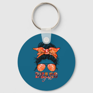 Retro Bears Girl Messy Bun Srts Team Matching Appa Key Ring