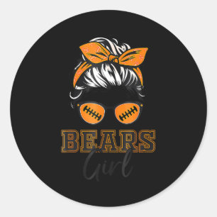Retro Bears Girl Multiple Sclerosis Awareness Classic Round Sticker