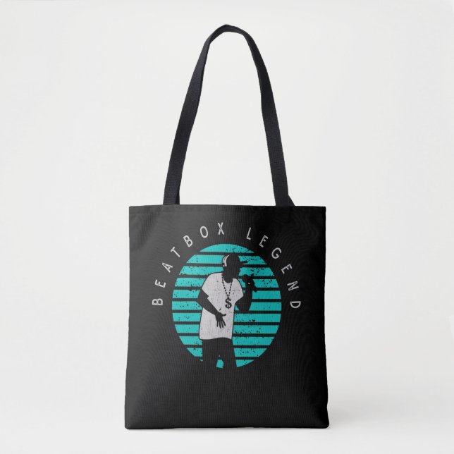 Retro Beatbox Musician Rap and Hip Hop Music Tote Bag (Front)