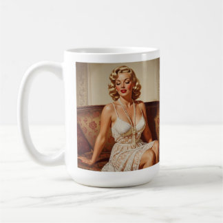 Retro Beautiful Blonde 50's Style Coffee Mug