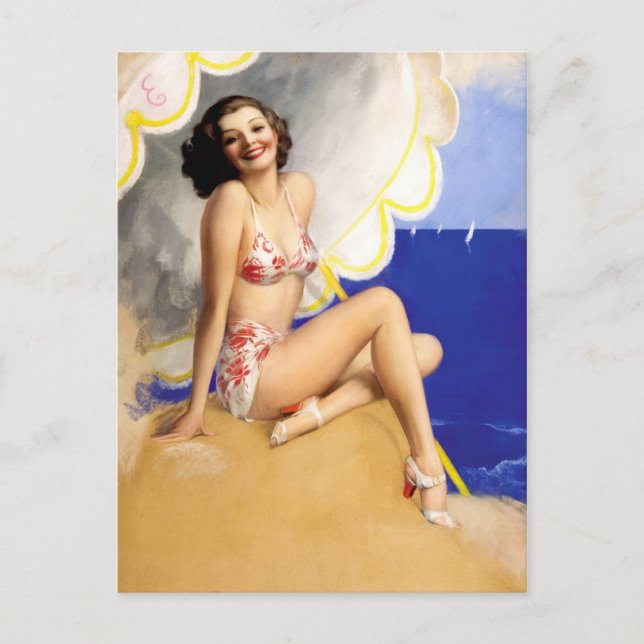 Retro Beauty 30 Postcard (Front)