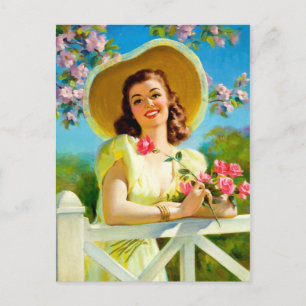 Retro Beauty 40 Postcard
