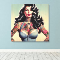 Retro Beauty Tattooed Pin up