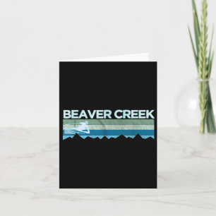 Retro Beaver Creek, Colorado Distressed Skiing Card