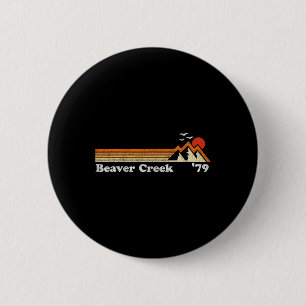 Retro Beaver Creek Ski Resort Colorado Snowboard S 6 Cm Round Badge