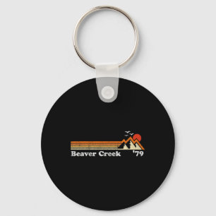Retro Beaver Creek Ski Resort Colorado Snowboard S Key Ring