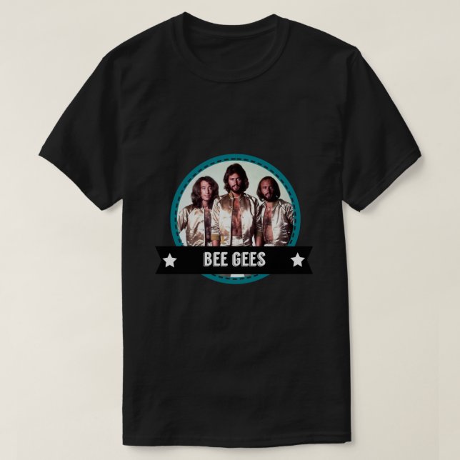 Retro Bee Gees Band 70s Tribute Icons T-Shirt (Design Front)