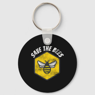 Retro Beekeeper Honeybee Awareness Save The Bees E Key Ring