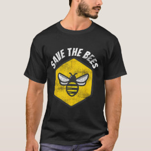 Retro Beekeeper Honeybee Awareness Save The Bees E T-Shirt