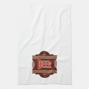 Retro Beer Logo Bar Towels