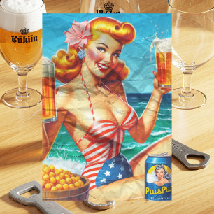 Retro Beer Pin-up Tissue Paper