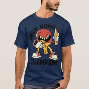 Retro Beer Pong Champion Vintage Ping Pong Paddle T-Shirt