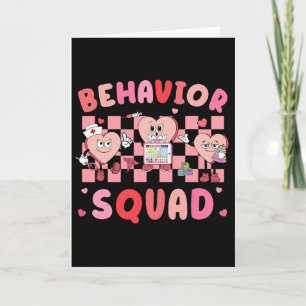 Retro Behavior Therapist Valentine Applied Behavio Card