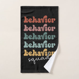 Retro Behaviour Squad Behavioural Therapist Hand Towel