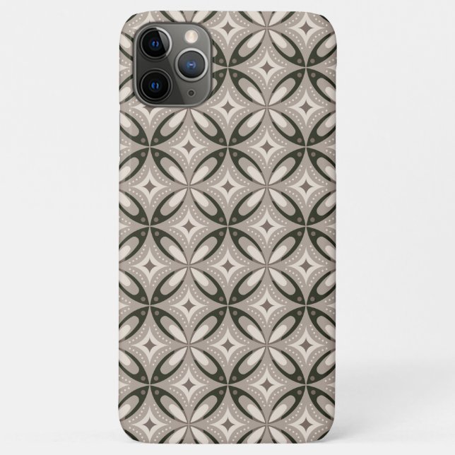 Retro Beige & Brown Geometric Shapes Case-Mate iPhone Case (Back)