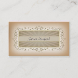 Retro Beige Tone Professional Business Card