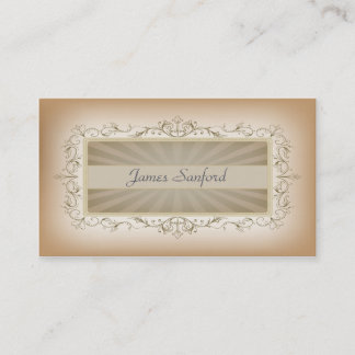 Retro Beige Tone Professional Business Card