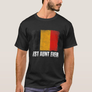 Retro Belgium Flag Best Aunt Ever  Mother's Day T-Shirt