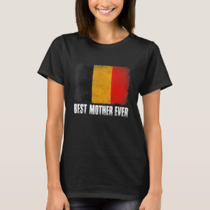 Retro Belgium Flag Best Mother Ever Mother's Day T-Shirt