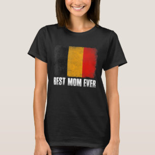 Retro Belgium Flag Best Mum Ever  Mother's Day T-Shirt