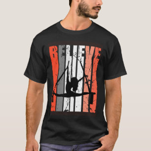 Retro Believe Aerialist Dancer Silk Female Orange  T-Shirt