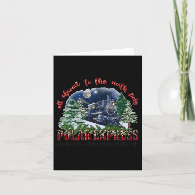 Retro Believe Train North Pole Polar Express All A Card (Front)