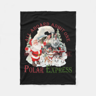 Retro Believe Train North Pole Polar Express All A Fleece Blanket