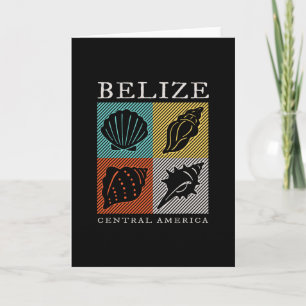 Retro Belize Souvenir Vintage Sea Shell Mens Women Card