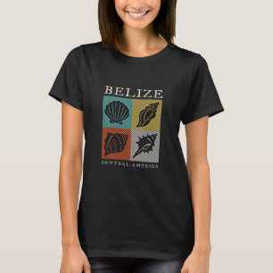 Retro Belize Souvenir Vintage Sea Shell Mens Women T-Shirt