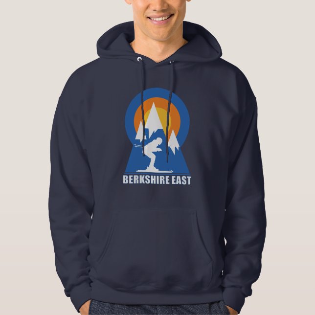 Retro Berkshire East Ski Mountain Sunset Hoodie (Front)