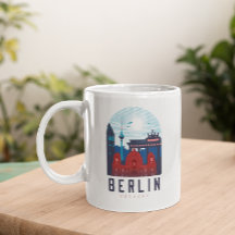 Retro Berlin Skyline Germany 