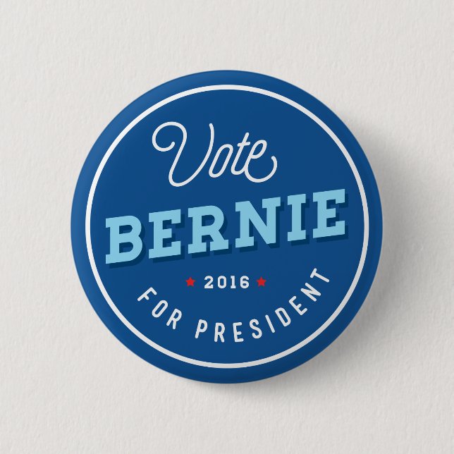 Retro Bernie 6 Cm Round Badge (Front)