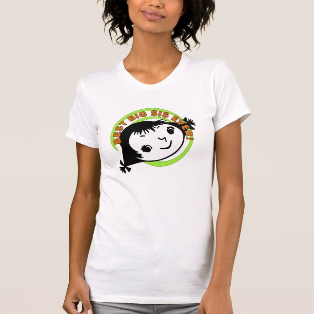 Retro Best Big Sis Ever T-Shirt (Front)