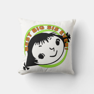 Retro Best Big Sister Ever Cushion
