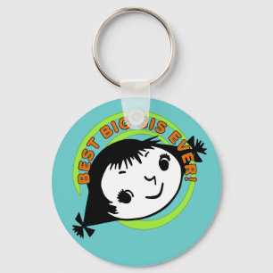 Retro Best Big Sister Ever Key Ring