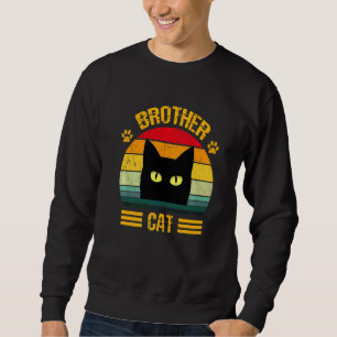 Retro Best Cat Brother Retro Style Cat 3 Sweatshirt