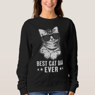 Retro Best Cat Dad Ever Cat Daddy Father Day Sweatshirt
