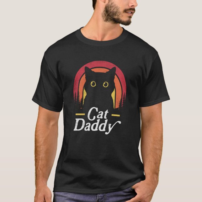 Retro Best Cat Dad Ever Father's Day 2023 Cat Dadd T-Shirt (Front)
