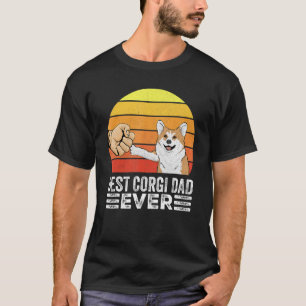 Retro Best Corgi Dad Ever Vintage Corgi T-Shirt
