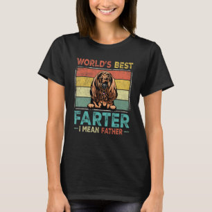 Retro Best Dad Ever Cool Bloodhound Dog Pet Lover T-Shirt