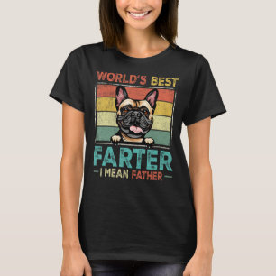 Retro Best Dad Ever Cool French Bulldog Dog Pet Lo T-Shirt