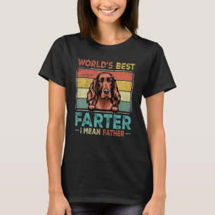 Retro Best Dad Ever Cool Irish Setter Dog Pet Love T-Shirt